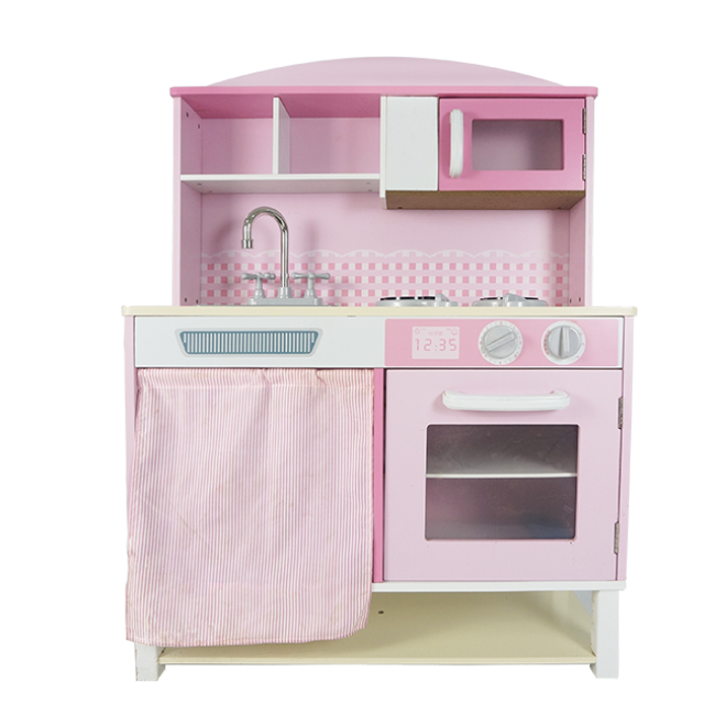 Lovely Pink Wooden Kitchen Toy